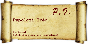 Papolczi Irén névjegykártya