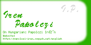iren papolczi business card